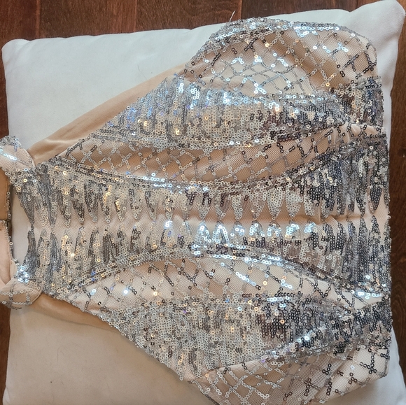 NWT Windsor Via Two Piece High Neck Tulle Dress - S - Picture 6 of 8